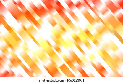 Light Orange vector background with straight lines. Shining colored illustration with narrow lines. Smart design for your business advert.