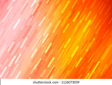 Light Orange vector background with straight lines. Decorative shining illustration with lines on abstract template. The template can be used as a background.
