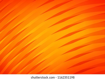 Light Orange vector background with straight lines. Lines on blurred abstract background with gradient. The pattern can be used for websites.
