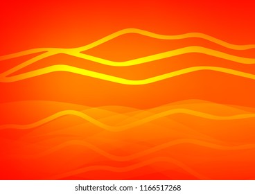 Light Orange vector background with straight lines. Lines on blurred abstract background with gradient. The pattern can be used for websites.