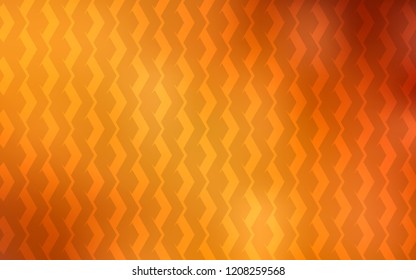 Light Orange vector background with straight lines. Shining colored illustration with sharp stripes. Template for your beautiful backgrounds.