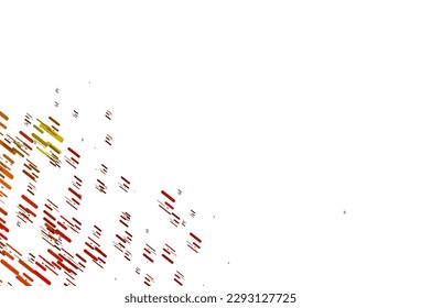 Light Orange vector background with straight lines. Decorative shining illustration with lines on abstract template. Smart design for your business advert.