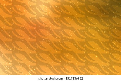 Light Orange vector background with stright stripes. Lines on blurred abstract background with gradient. Pattern for ad, booklets, leaflets.