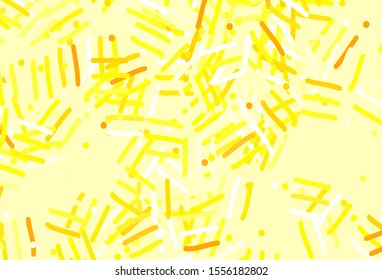 Light Orange vector background with stright stripes, dots. Colorful shining illustration with lines on abstract template. Pattern for your busines websites.