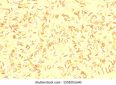 Light Orange vector background with stright stripes, dots. Modern geometrical abstract illustration with Lines. Template for your beautiful backgrounds.