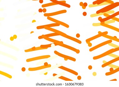 Light Orange vector background with stright stripes. Glitter abstract illustration with colorful sticks. Pattern for your busines websites.