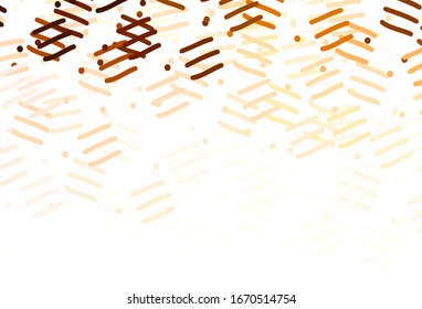 Light Orange vector background with stright stripes. Colorful shining illustration with lines on abstract template. Best design for your ad, poster, banner.