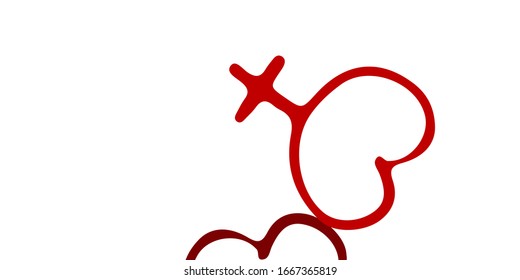 Light Orange vector background with woman symbols. Abstract illustration with a depiction of women's power. Elegant design for wallpapers.