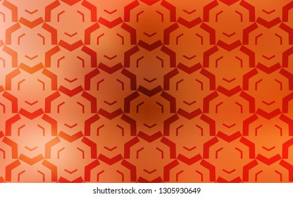 Light Orange vector background with wry lines. A shining illustration, which consists of curved lines. A new texture for your  ad, booklets, leaflets.
