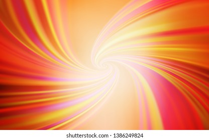 Light Orange vector background with wry lines. Modern gradient abstract illustration with bandy lines. Elegant pattern for a brand book.