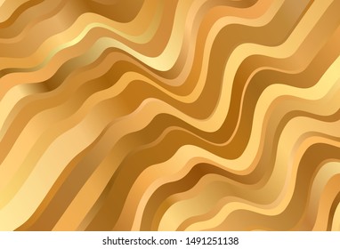 Light Orange vector background with wry lines. Colorful abstract illustration with gradient lines. A completely new template for your design.