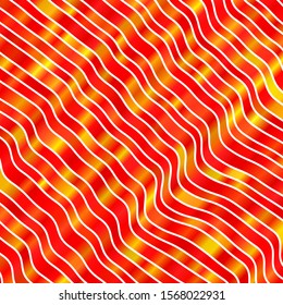Light Orange vector background with wry lines. Colorful illustration in circular style with lines. Pattern for websites, landing pages.