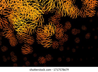 Fondo vectorial de color naranja claro con líneas raras. Ilustración abstracta colorida con líneas de degradado. Un diseño completamente nuevo para su negocio.