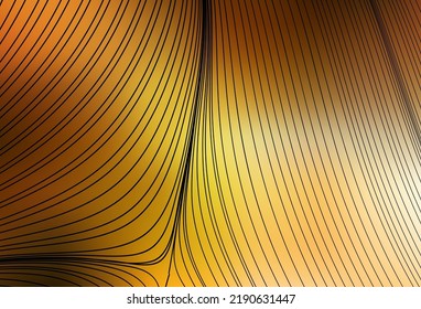 Light Orange vector background with wry lines. Glitter abstract illustration with wry lines. Pattern for your business design.