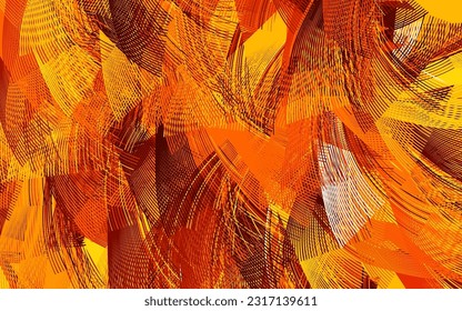 Light Orange vector background with wry lines. Colorful illustration in abstract style with gradient. Pattern for your design.
