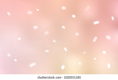 Light Orange vector background with xmas snowflakes. Shining colored illustration with snow in christmas style. New year design for your ad, poster, banner.