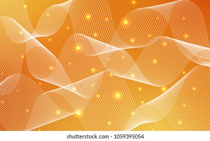 Light Orange vector background with xmas confetti. Blurred decorative design in anniversary style with confetti. Beautiful design for your business advert of anniversary.