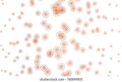 Light Orange vector background with xmas snowflakes. Snow on blurred abstract background with gradient. The pattern can be used for year new  websites.