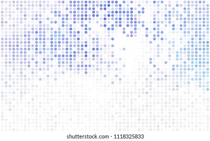 Light Orange vector banner with circles, spheres. Abstract spots. Background of Art bubbles in halftone style with colored gradient.