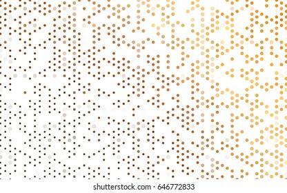 Light Orange vector banner with circles, spheres. Abstract spots. Background of Art bubbles in halftone style with colored gradient.