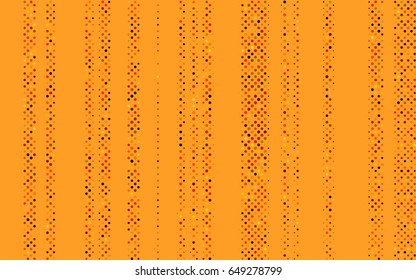 Light Orange vector banner with circles, spheres. Abstract spots. Background of Art bubbles in halftone style with colored gradient.