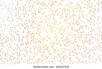 Light Orange vector banner with circles, spheres. Abstract spots. Background of Art bubbles in halftone style with colored gradient.