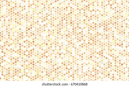 Light Orange vector banner with circles, spheres. Abstract spots. Background of Art bubbles in halftone style with colored gradient.