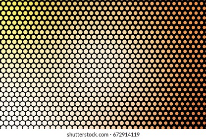 Light Orange vector banner with circles, spheres. Abstract spots. Background of Art bubbles in halftone style with colored gradient.