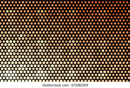 Light Orange vector banner with circles, spheres. Abstract spots. Background of Art bubbles in halftone style with colored gradient.