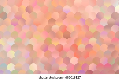 Light Orange vector banner with circles, spheres. Abstract spots. Background of Art bubbles in halftone style with colored gradient.