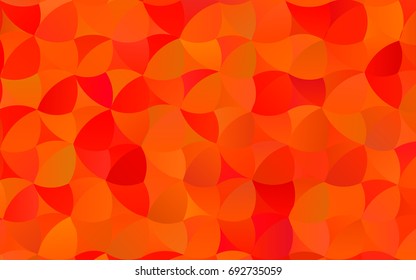 Light Orange vector banner with circles, spheres. Abstract spots. Background of Art bubbles in halftone style with colored gradient.