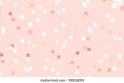 Light Orange vector banner with circles, spheres. Abstract spots. Background of Art bubbles in halftone style with colored gradient.