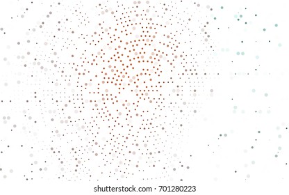 Light Orange vector banner with circles, spheres. Abstract spots. Background of Art bubbles in halftone style with colored gradient.