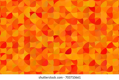 Light Orange vector banner with circles, spheres. Abstract spots. Background of Art bubbles in halftone style with colored gradient.