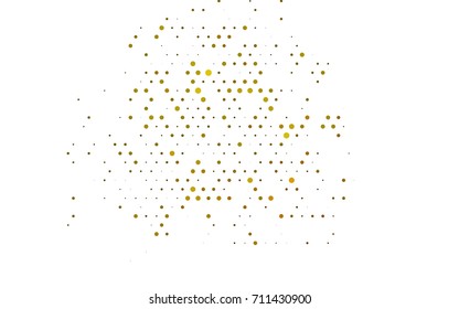 Light Orange vector banner with circles, spheres. Abstract spots. Background of Art bubbles in halftone style with colored gradient.