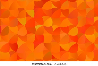 Light Orange vector banner with circles, spheres. Abstract spots. Background of Art bubbles in halftone style with colored gradient.
