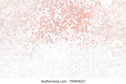 Light Orange vector banner with circles, spheres. Abstract spots. Background of Art bubbles in halftone style with colored gradient.