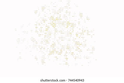 Light Orange vector banner with circles, spheres. Abstract spots. Background of Art bubbles in halftone style with colored gradient.