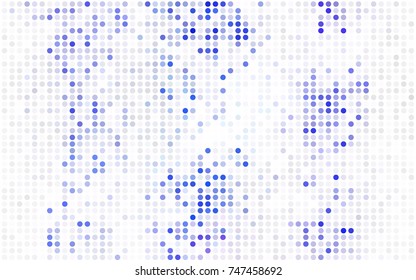 Light Orange vector banner with circles, spheres. Abstract spots. Background of Art bubbles in halftone style with colored gradient.