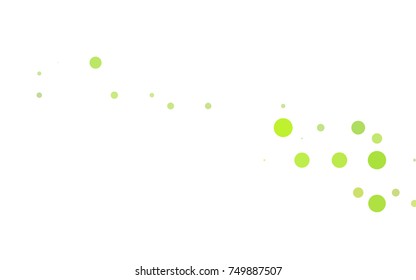 Light Orange vector banner with circles, spheres. Abstract spots. Background of Art bubbles in halftone style with colored gradient.