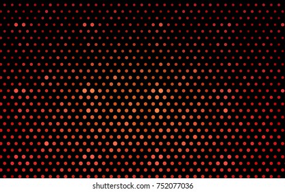 Light Orange vector banner with circles, spheres. Abstract spots. Background of Art bubbles in halftone style with colored gradient.