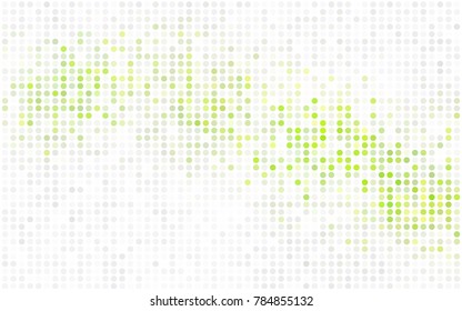 Light Orange vector banner with circles, spheres. Abstract spots. Background of Art bubbles in halftone style with colored gradient.