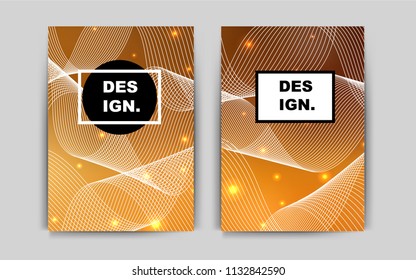 Light Orange vector banner for websites. Glitter abstract design concept with text box. Beautiful design for cover of notepads.