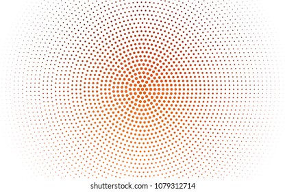 Light Orange vector banners set of circles, spheres. Abstract spots. Art Background of bubbles in halftone style with colored gradient.