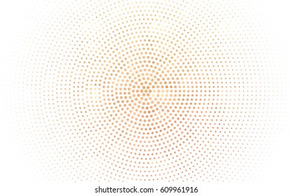 Light Orange vector banners set of circles, spheres. Abstract spots. Art Background of bubbles in halftone style with colored gradient.