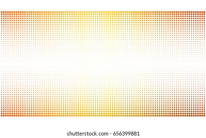 Light Orange vector banners set of circles, spheres. Abstract spots. Art Background of bubbles in halftone style with colored gradient.