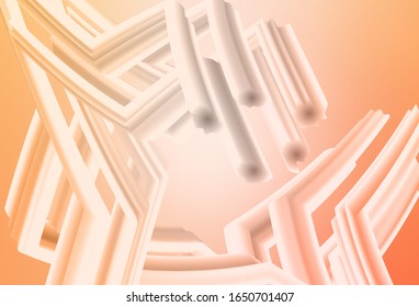 Light Orange vector blurred bright texture. Creative illustration in halftone style with gradient. Blurred design for your web site.