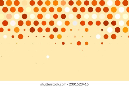 Light Orange vector Blurred bubbles on abstract background with colorful gradient. Abstract illustration with colored bubbles in nature style. Smart design for business ads.