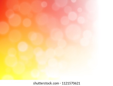 Light Orange vector blurred shine abstract background. A completely new color illustration in a bokeh style. The background for your creative designs.
