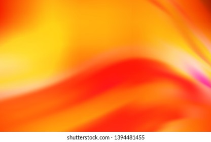 Light Orange vector blurred shine abstract texture. A completely new colored illustration in blur style. Smart design for your work.